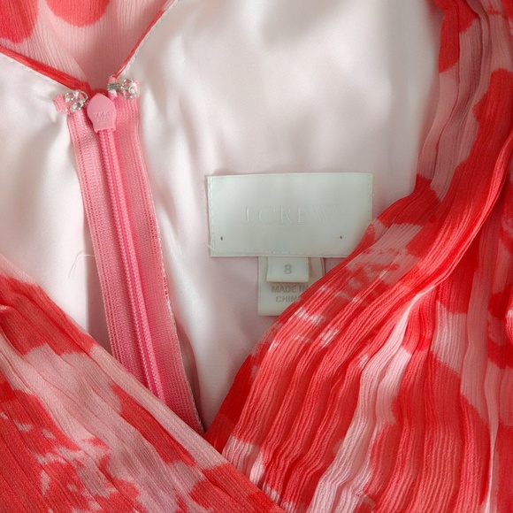 J.Crew Frances Watercolor Floral Silk Dress v-day - Picture 7 of 7